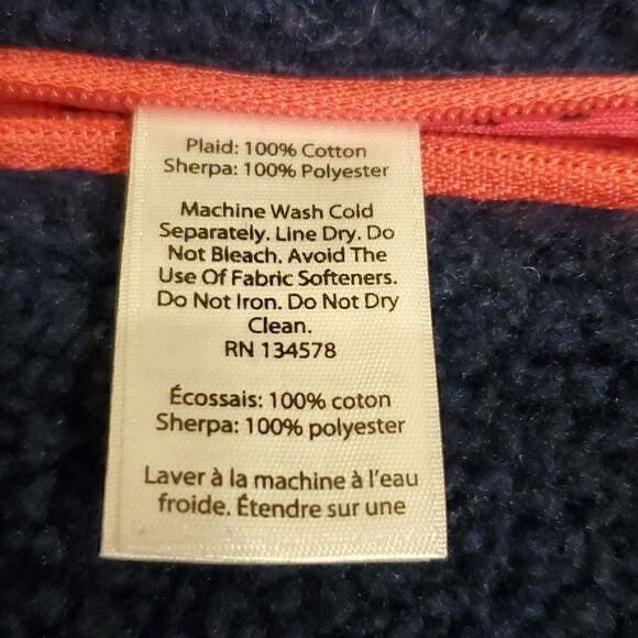 Girl Vineyards Vines plaid and sherpa fleece reversible vest - Picture 6 of 10